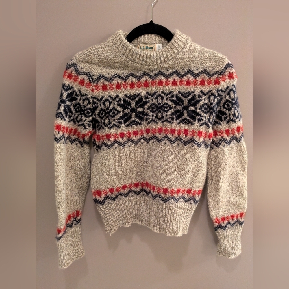 L.L. Bean Women's Fair Isle Sweater S